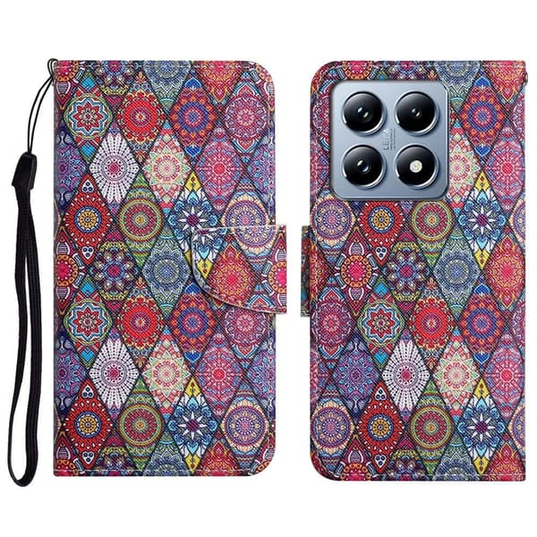 Wonderland Xiaomi 14T flip etui - Rombe Kalejdoskop Multicolor