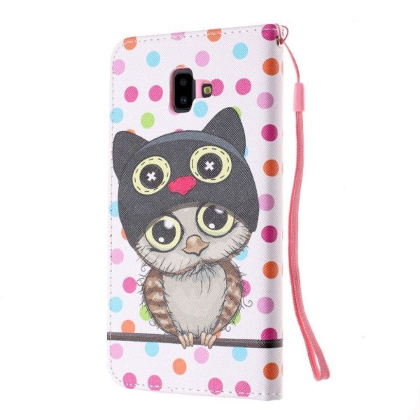 Samsung Galaxy J6 Plus (2018) pattern leather case - Cartoon Owl multifärg