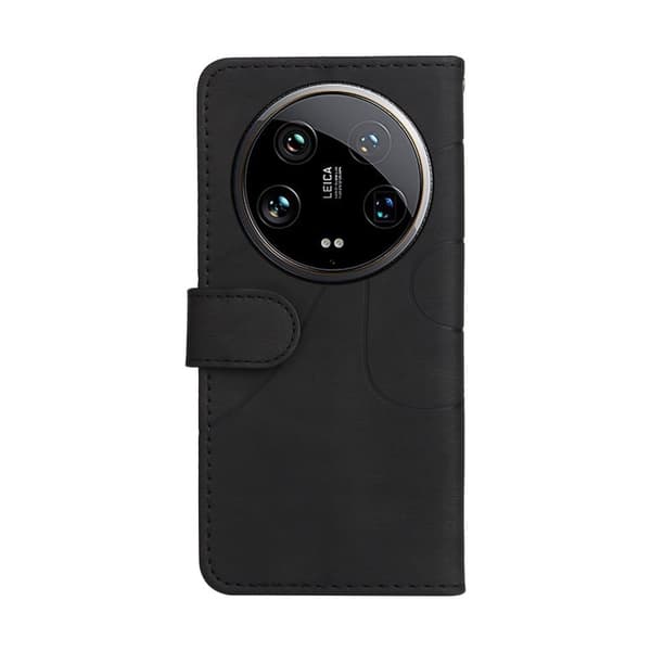 Tekstureret Xiaomi 14 Ultra læderetui med rem - Sort Black