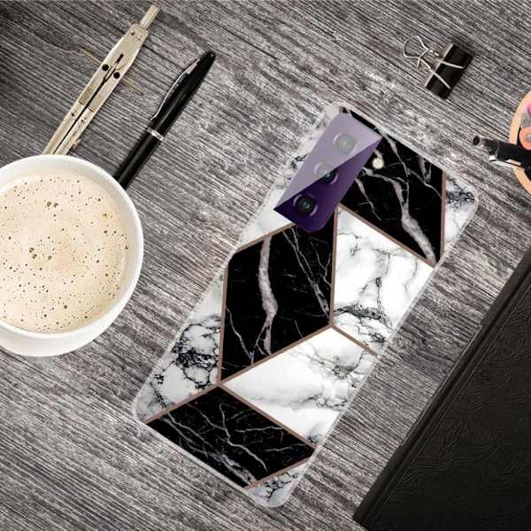 Marble Samsung Galaxy S21 FE Etui - Grå / Svart / Hvit Multicolor
