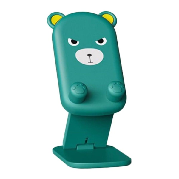 Universal cute animal cartoon design desktop phone stand - Black Green