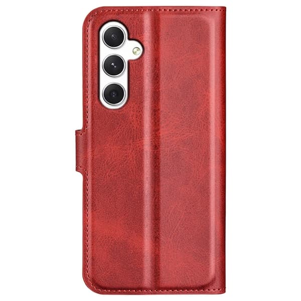 Samsung Galaxy S24 læderetui med pung - Rød Red