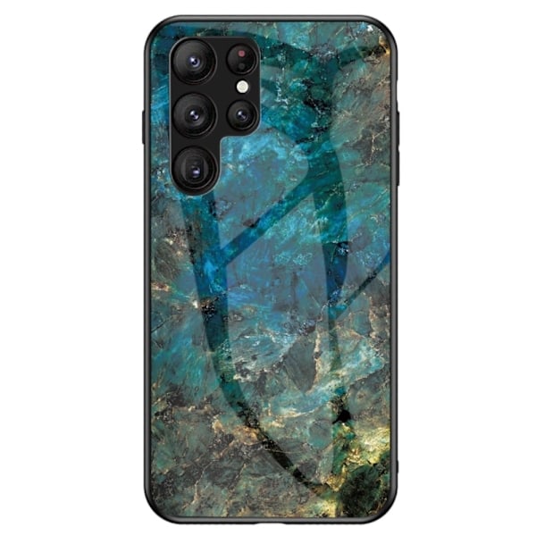 Fantasy Marble Samsung Galaxy S23 Ultra Cover - Smaragd Marmor Green