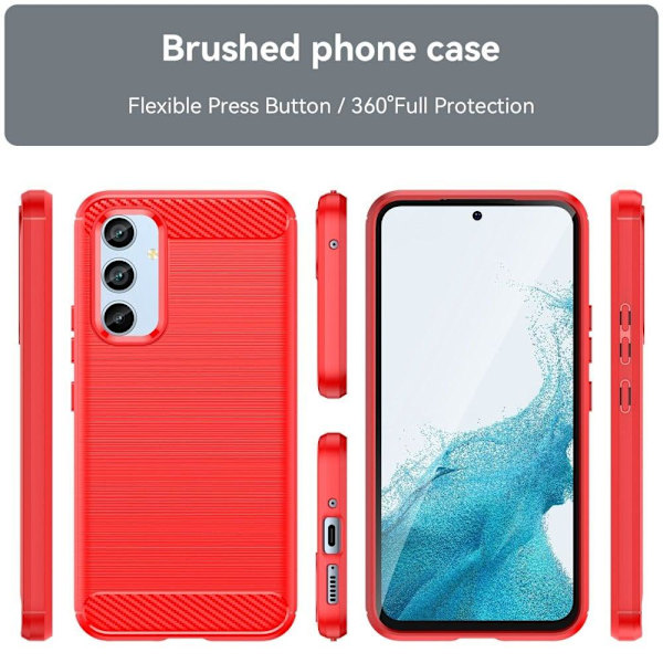 Carbon Flex Samsung Galaxy A54 skal - Röd Röd
