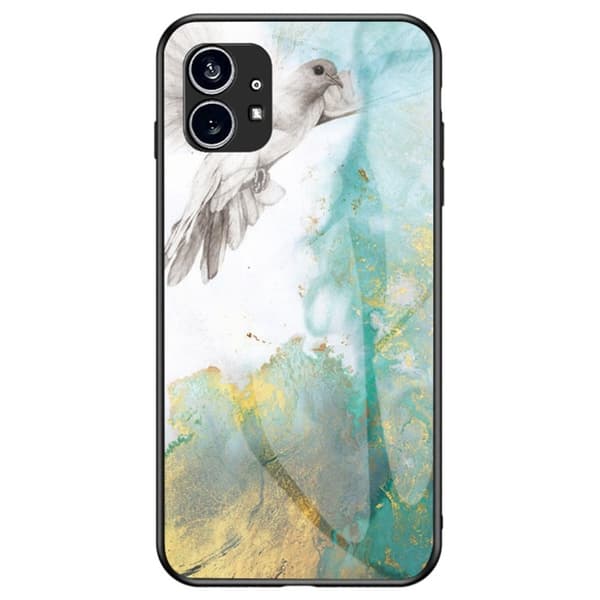 Fantasy Marmor Nothing Phone (1) skal - Flygande Duva Marmor Grön