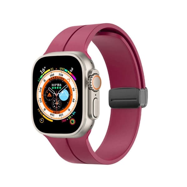 Apple Watch Series 8 (41 mm) silikonrem - Vinrød Red