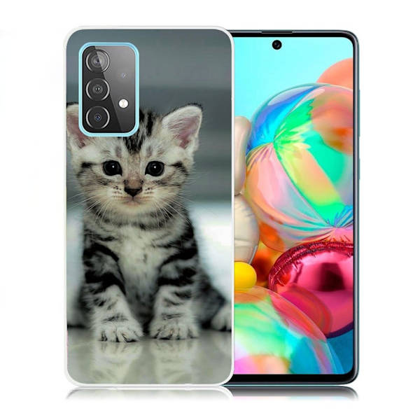 Deco Samsung Galaxy A72 5G etui - Cute kat Multicolor