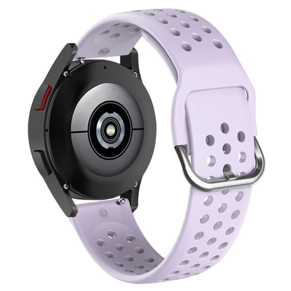 20 mm universellt klockarmband i andningsbart silikon - Ljuslila Lila