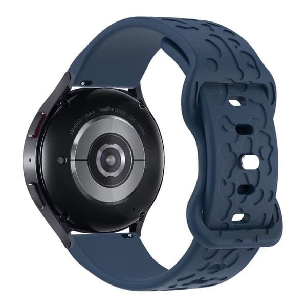 KALEBOL 20mm silikone rem til Huawei Watch GT 3 42mm / GT 3 Pro 43mm Leopard Texture Watch Band - Midnatsblå Blue
