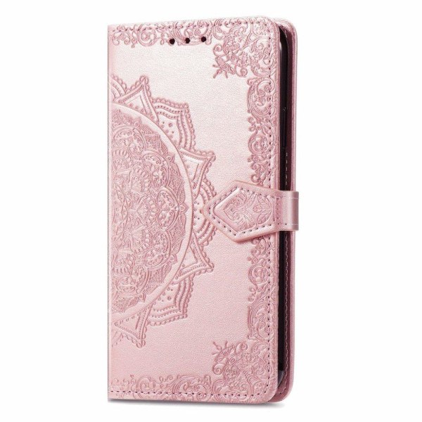 Mandala läder iPhone 13 Mini fodral - Rosa Rosa