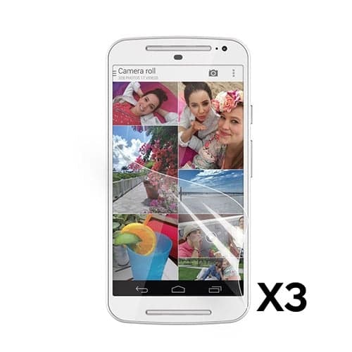 Displayskydd Til Motorola Moto G2 - 3 Stycken Transparent