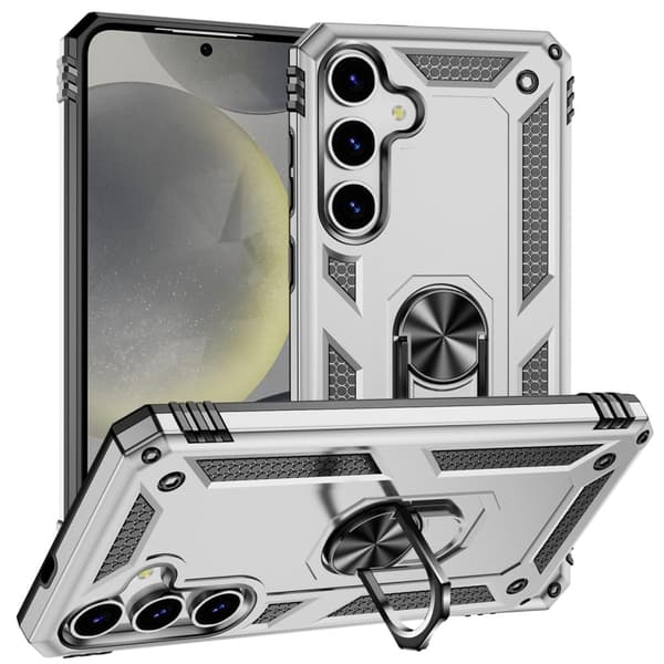 Bofink Combat Samsung Galaxy S25 Plus kotelot - Hopea Silver grey