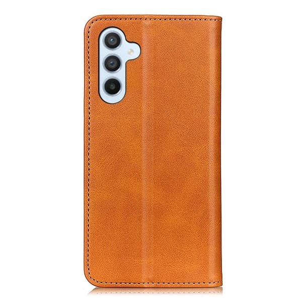 Äkta läder Samsung Galaxy M14 fodral - Brun Brun
