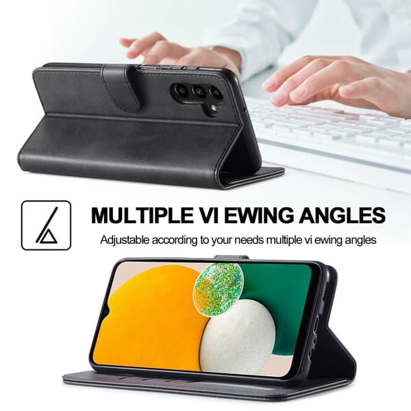 LC.IMEEKE Samsung Galaxy A14 Läppäkotelo - Musta Black