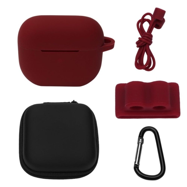 AirPods 3 silicone case with storage bag and accessories - Wine Red
