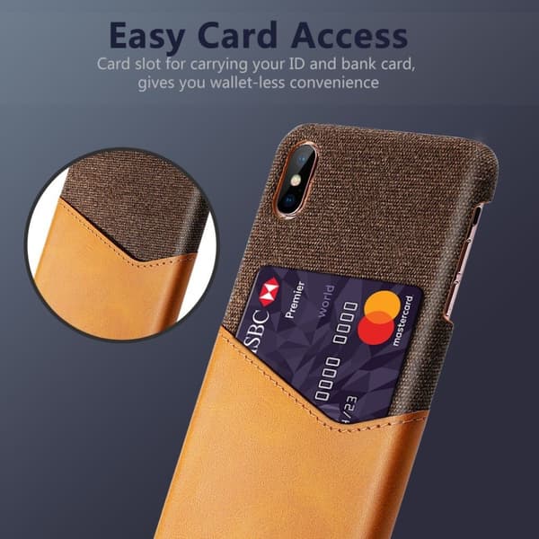 Bofink iPhone XS Card Kuoret - Oranssi Orange