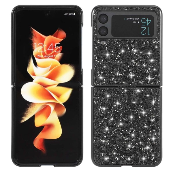 Glitter Samsung Galaxy Z Flip4 Etui - Sort Black