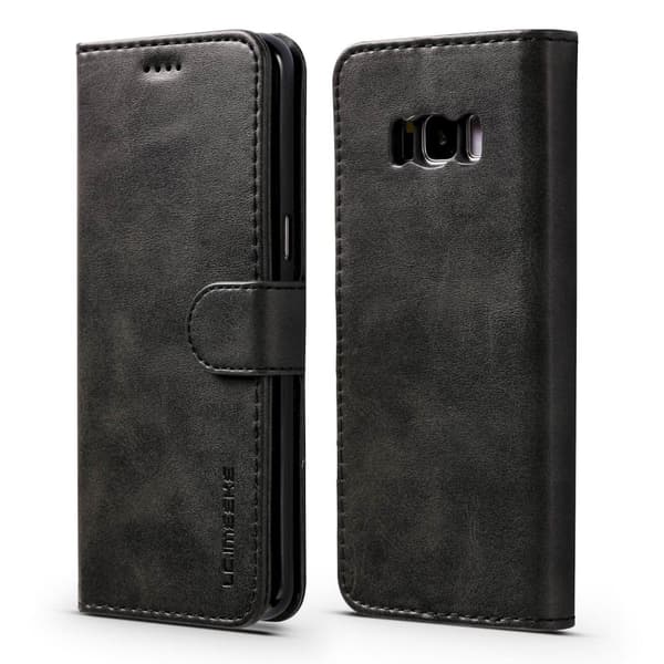 LC.IMEEKE Samsung Galaxy S8+ flip etui - Svart Black