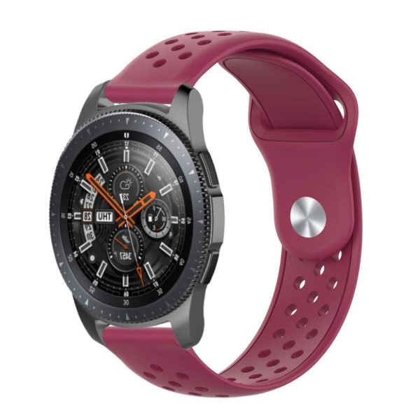 22mm Samsung Galaxy Watch (46mm) silicone watch band - Wine Red Red