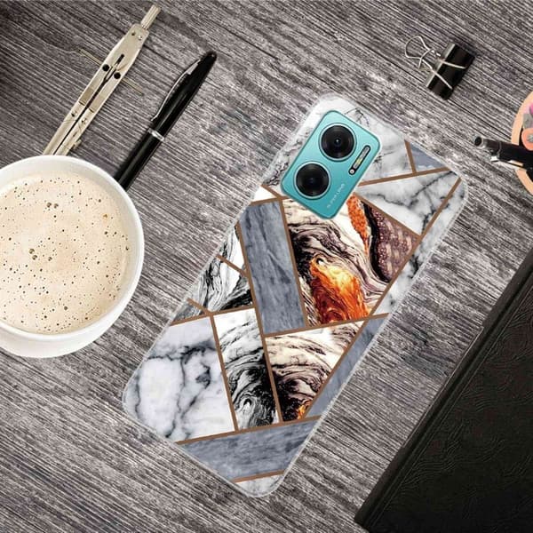 Marmormotiv Xiaomi Redmi Note 11E skal - Fragment Av Marmorplattor multifärg