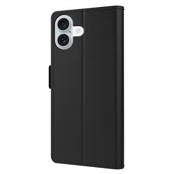 iPhone 16 Plus etui med makeup-spejl i smart design - Sort Black