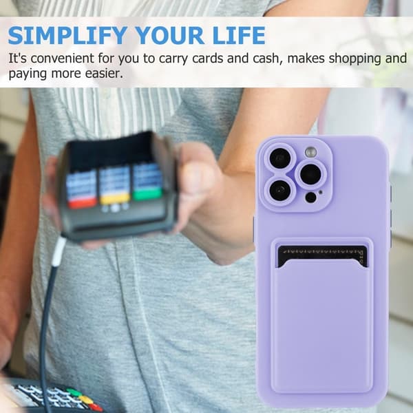 Kortholder cover til iPhone 16 Pro Max - Lilla Purple