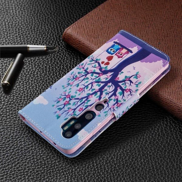 Wonderland Xiaomi Mi CC9 Pro / Mi Note 10 / Mi Note 10 Pro flip case - Tre og Par Owls Multicolor