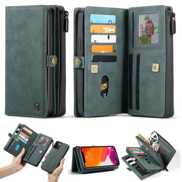 CaseMe 2-i-1 iPhone 12 Pro / iPhone 12 fodral med plånbok - Grön Grön