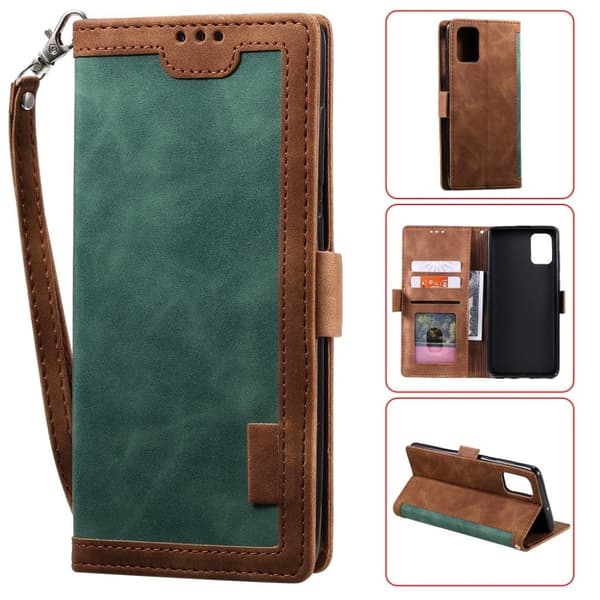 Suburbian läder Samsung Galaxy A71 fodral - Grön Grön