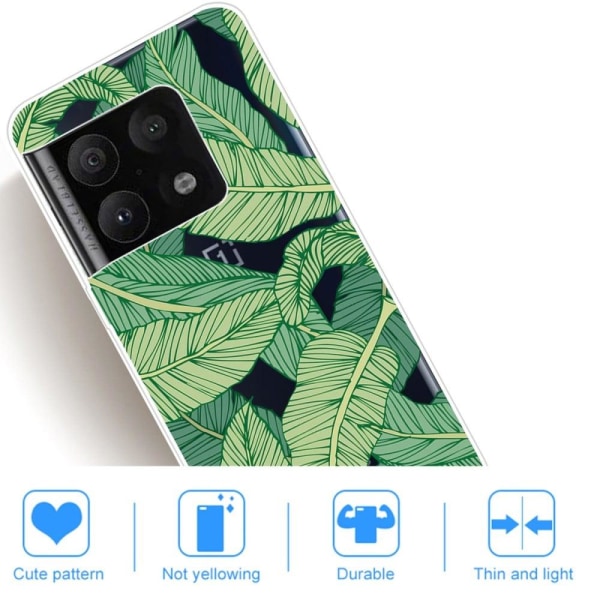 Deco OnePlus 10 Pro Suojakotelo - Green Leaves Green