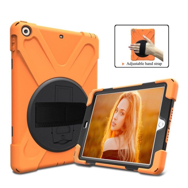 iPad (2018) X-Muotoinen 360 Asteen Käännettävä Hybriidi Taksuoja Orange
