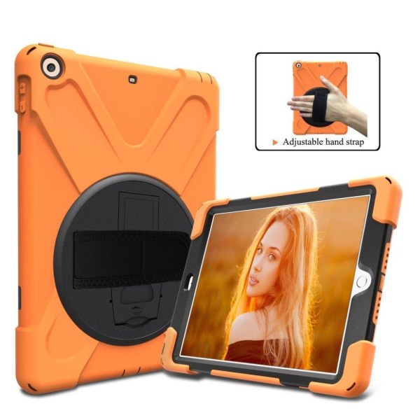 iPad (2018) beskyttelsesetui i kombimaterialer med 360 graders s Orange