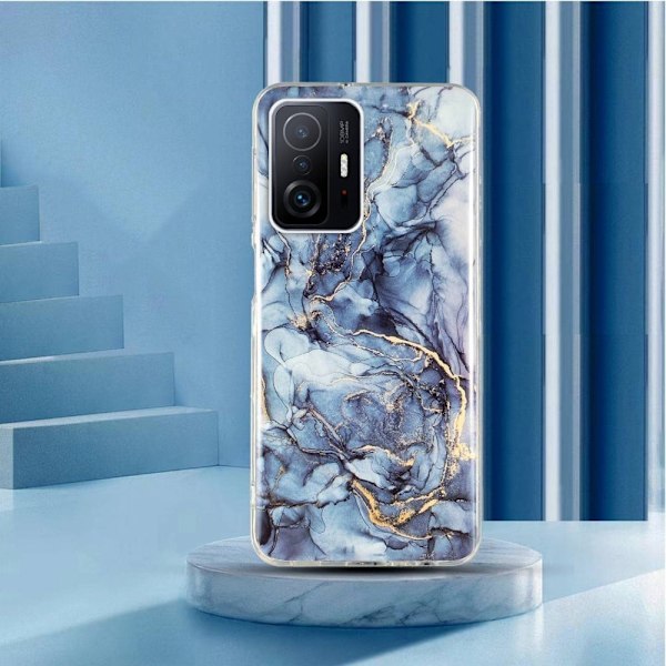 Marble Xiaomi 11T / 11T Pro Etui - Grå Silver grey