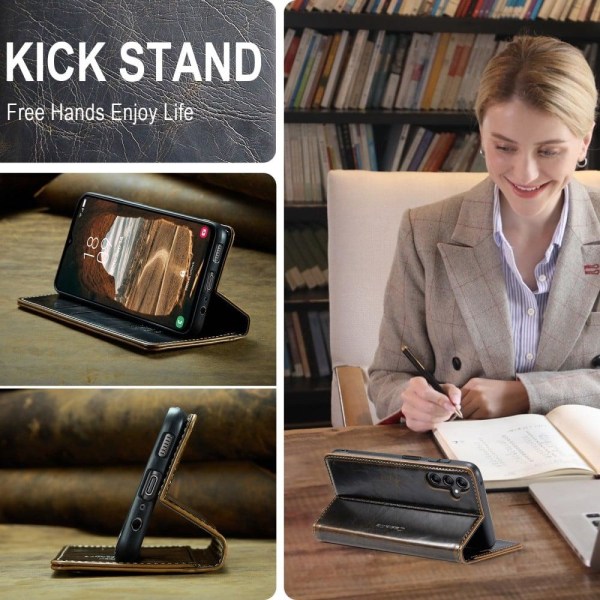 CaseMe Samsung Galaxy A14 Smooth Suojakotelo - Kahvi Brown