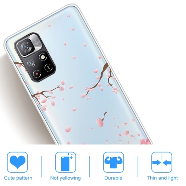 Deco Xiaomi Redmi Note 11T 5G / Note 11s 5g Etui - Falling Blomst Pink