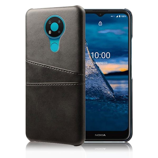 Dual Card Etui Nokia 3.4 - Svart Black