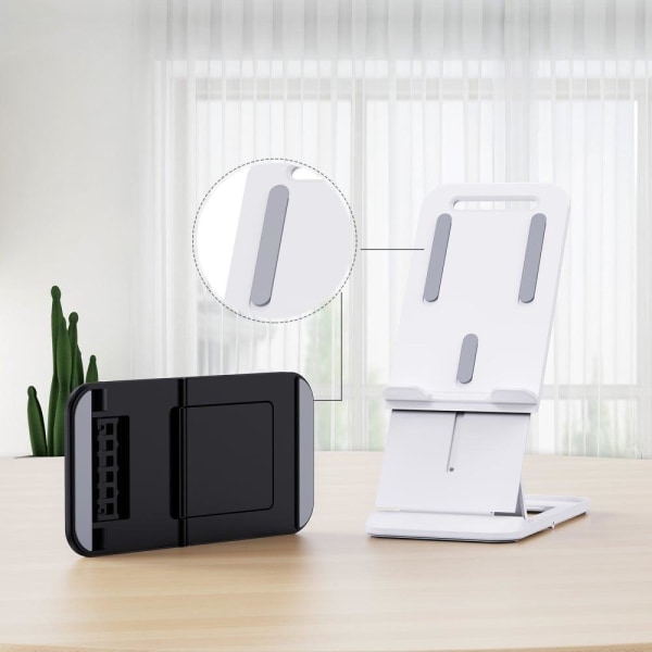 Universal folding phone holder - White White
