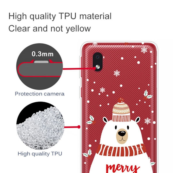Samsung Galaxy A01 Core Case til jul - Glædelig Ferie Transparent