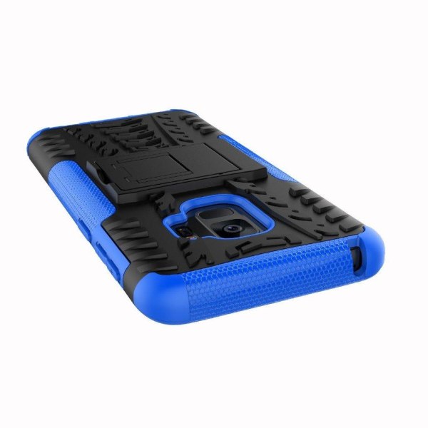 Samsung Galaxy S9 anti-slip TPU hybrid etui - blå Blue