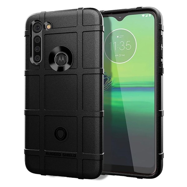 Rugged Shield cover - Motorola Moto G8 Power - Sort Black