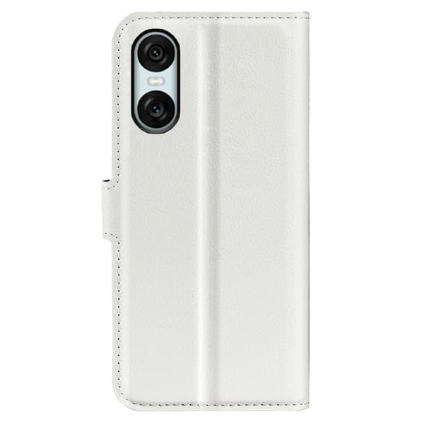 Klassisk Sony Xperia 10 VI flip etui - Hvid White