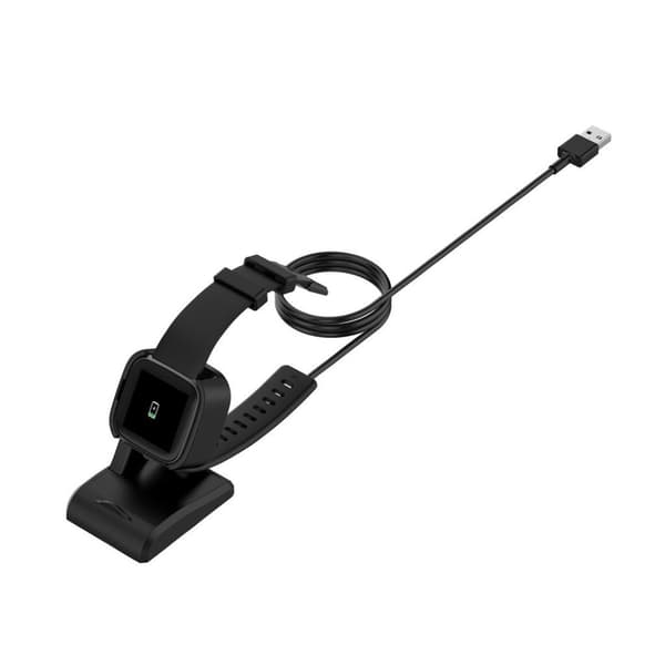 2-i-1 Fitbit Versa 2 opladningsdock Black