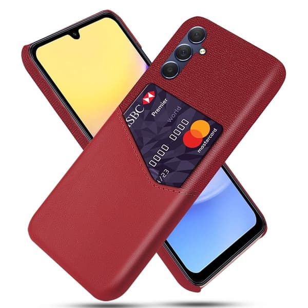 Bofink Oppo A15 kortdeksel - Rød Red