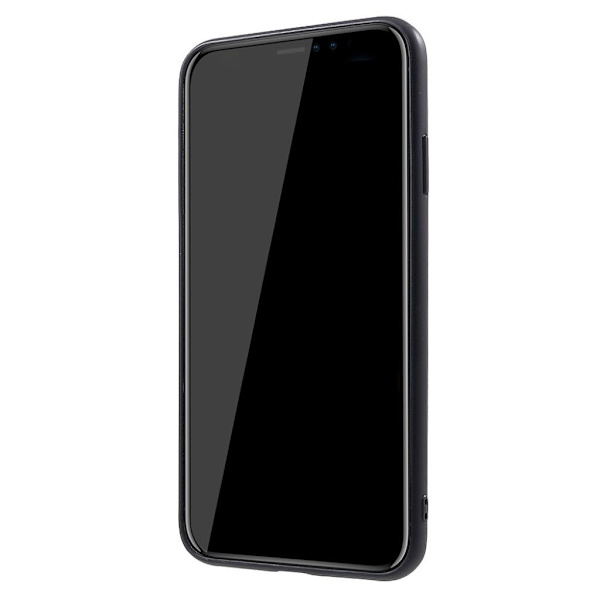 iPhone Xs Max etui i læder med kickstand - Grå Silver grey