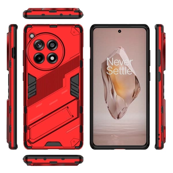 Stødsikkert moderne OnePlus Ace 3 / OnePlus 12R hybridcover - Rød Red