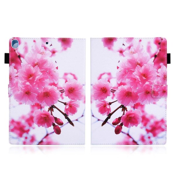 iPad 10.2 (2020) / Air (2019) mønster læder etui - blommetræ i b Pink