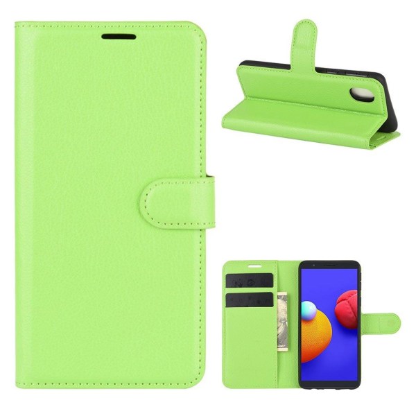 Klassisk Samsung Galaxy M01 Core flip etui - Grøn Green