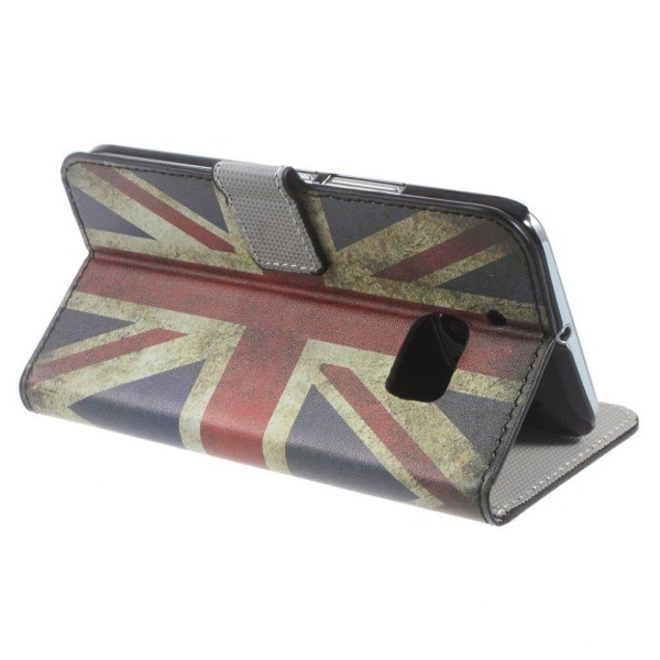 Moberg HTC 10 Nahkakotelo Läpällä - Retro Britannian Lippu Multicolor