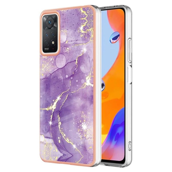 Marble design Xiaomi Redmi Note 11S 5G / Xiaomi Redmi Note 11 Pro kotelot - Violetti Marmori Sumu Purple