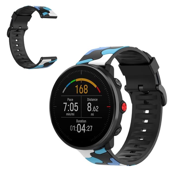 Holdbar camouflage urrem til Polar Grit X / Vantage M - Blå Blue